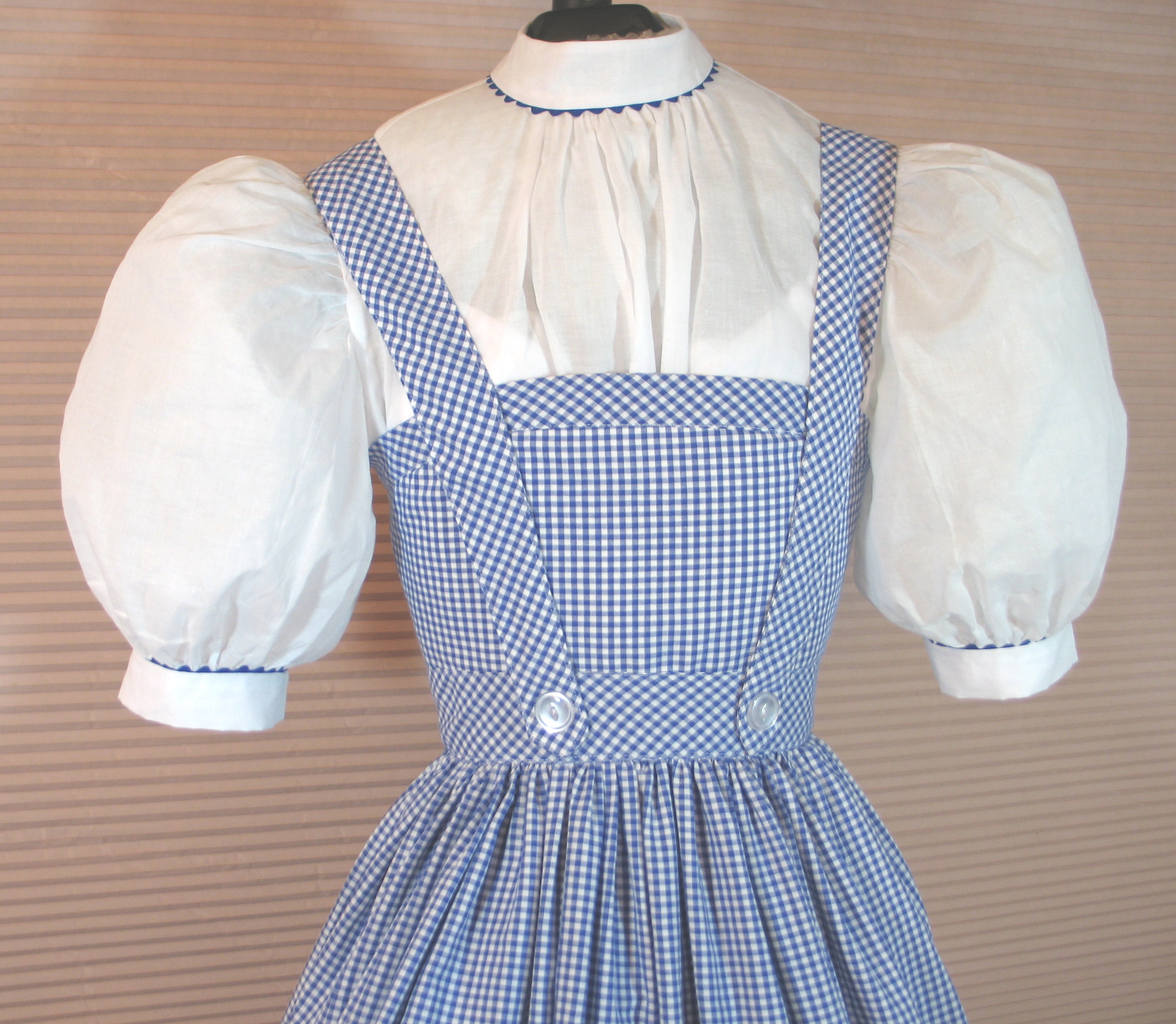 blue gingham overall dress
