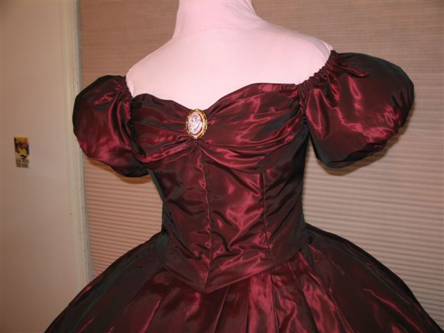 gone with the wind portrait burgundy dress